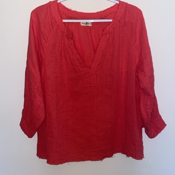 NWOT Robyn Cotton Gauze Top in coral size medium - Picture 5 of 9